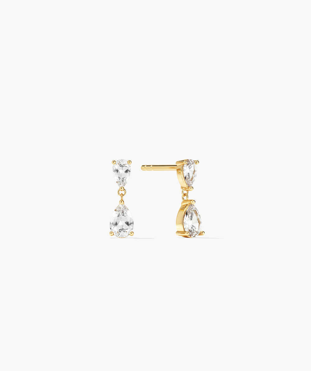 Ada Double Pearl Drop Earrings