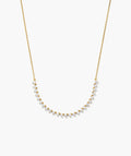 Elegant Lab Grown Sapphire Half Tennis Necklace