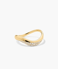 Polished Dôme Figure Diamond Dipped Ring