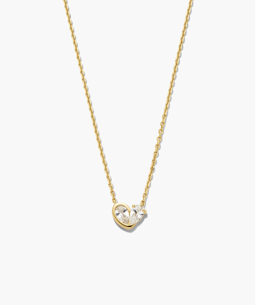 Elegant Two Of Hearts Necklace