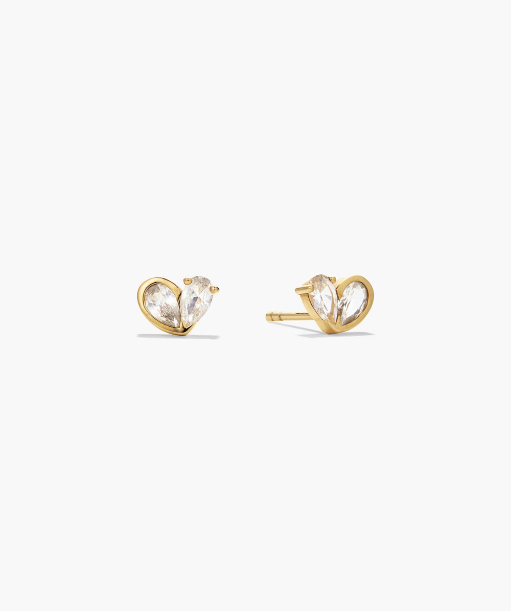 Two Of Hearts Studs