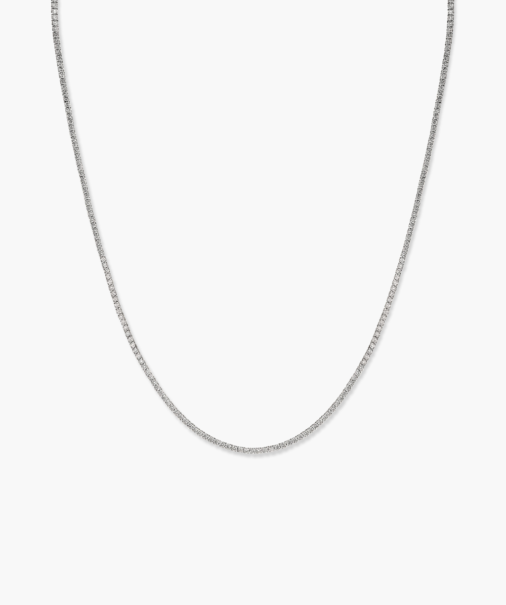 Elegant Lab Grown Diamond Tennis Necklace 1 8mm