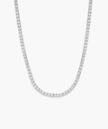 Elegant Lab Grown Sapphire Tennis Necklace