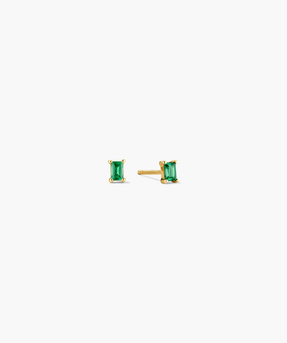 Mini Baguette Diamond Studs