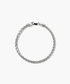 Delicate 4mm Round Box Chain Bracelet Silver