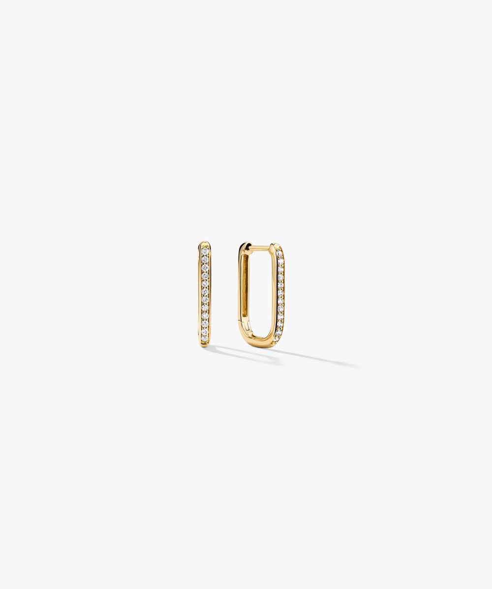 Pavé Diamond Small U Hoops