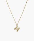 Elegant Organic Dome Liquid Letter Pendant Necklace