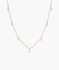 Elegant Tiny Pearl Station Necklace