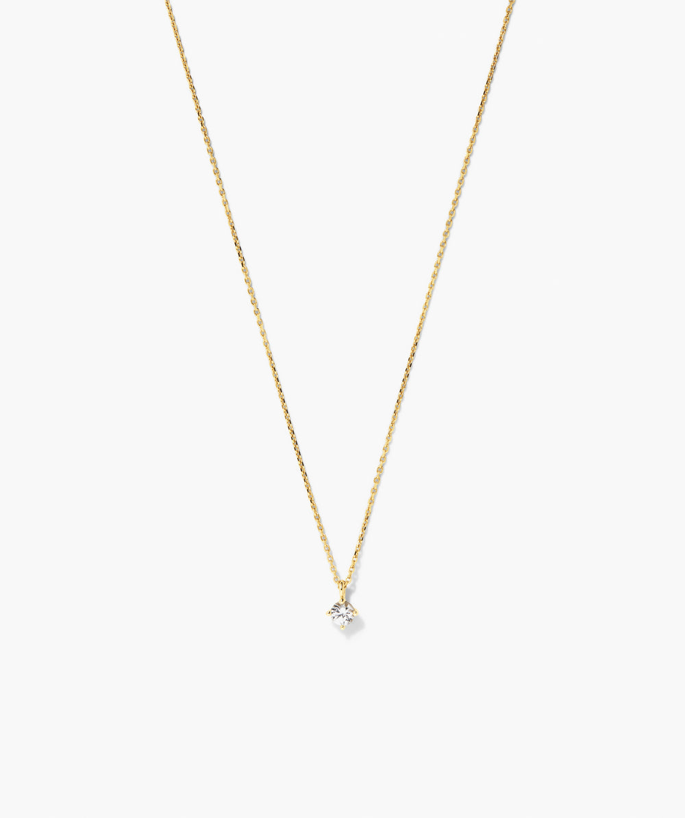 Elegant Round Lab Grown Sapphire Necklace