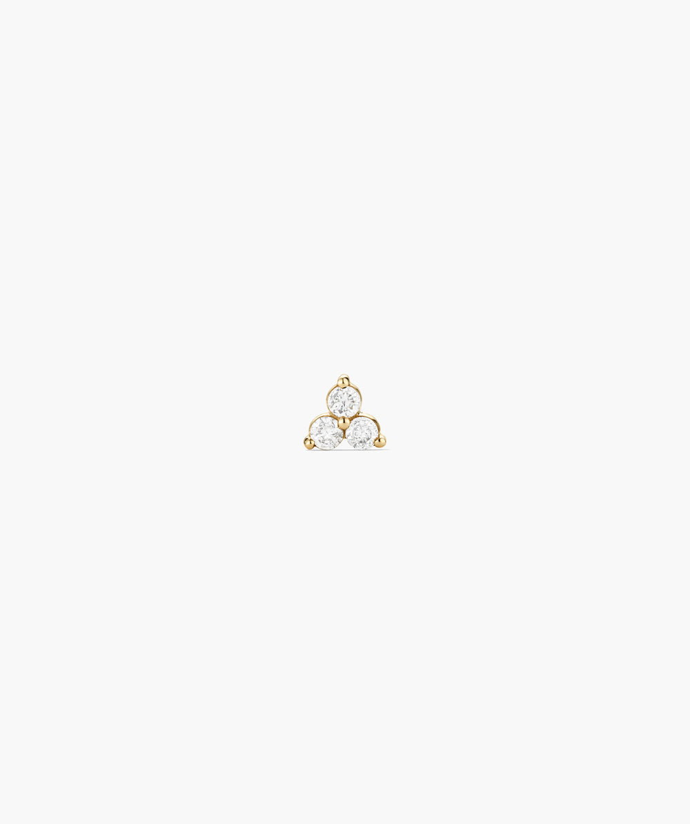 Single Lotus Diamond Stud