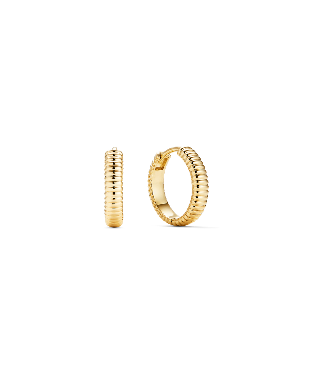 Bold Texture Small Hoops
