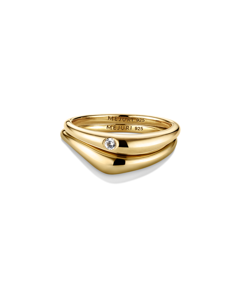 Polished Organic Dôme Nesting Ring Set