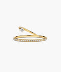 Polished Interconnected Morse Pavé Lab Grown Diamond Ring