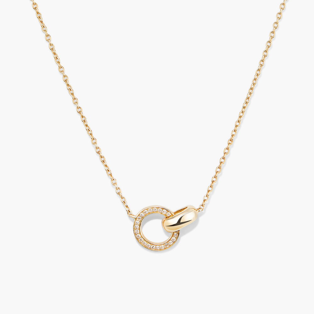 Elegant Pavé Diamond Linked Necklace