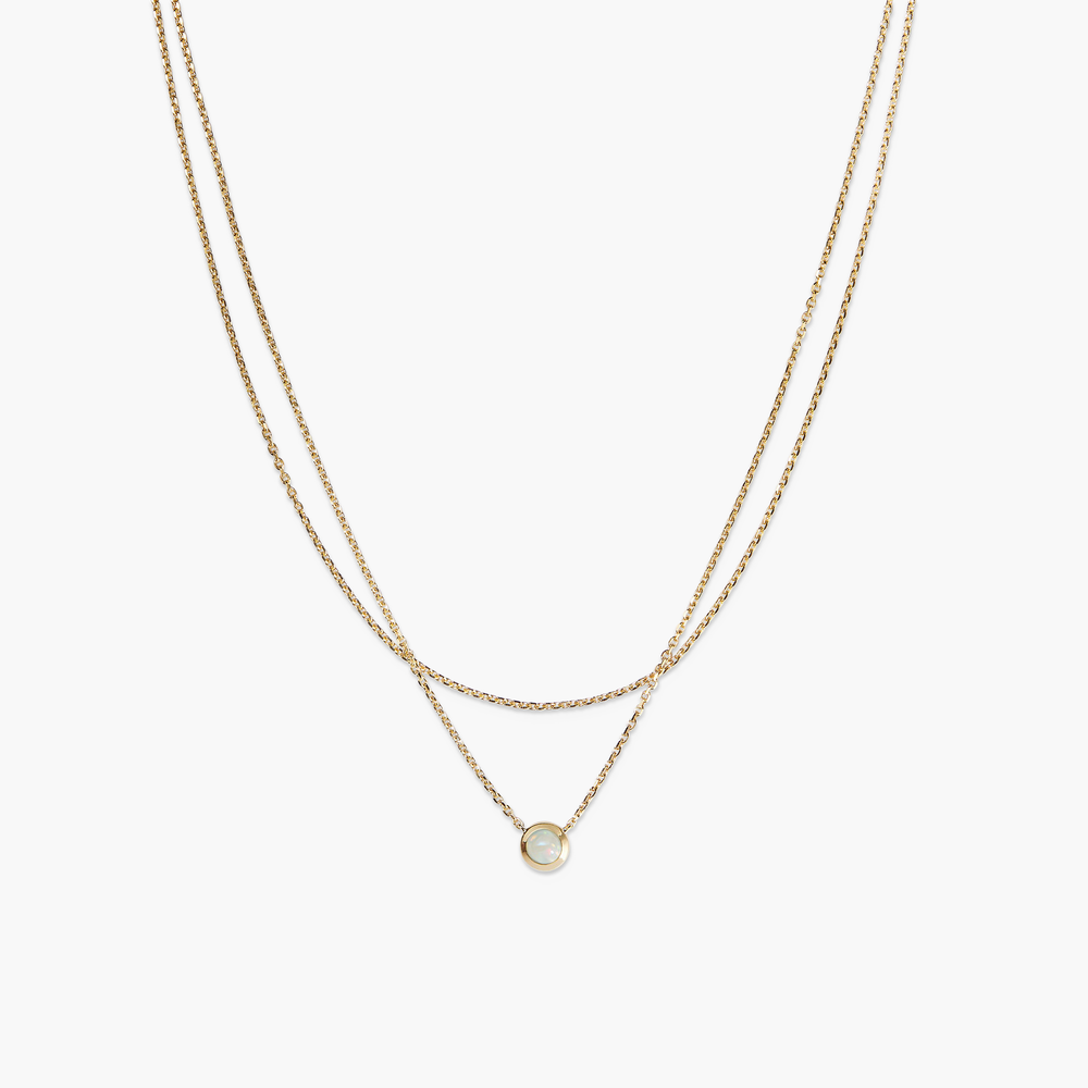 Elegant Layered Opal Necklace