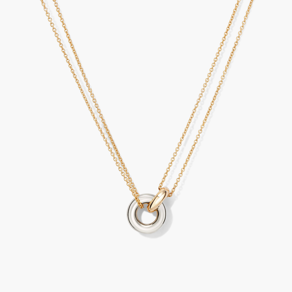 Elegant Linked Two Tone Necklace
