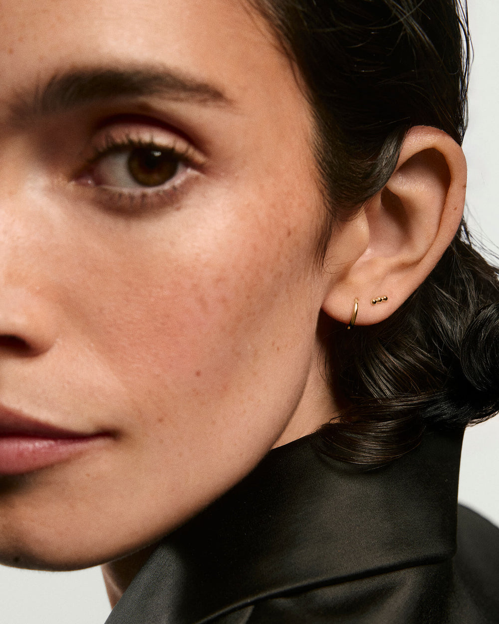 Spheres Bar Studs – on model
