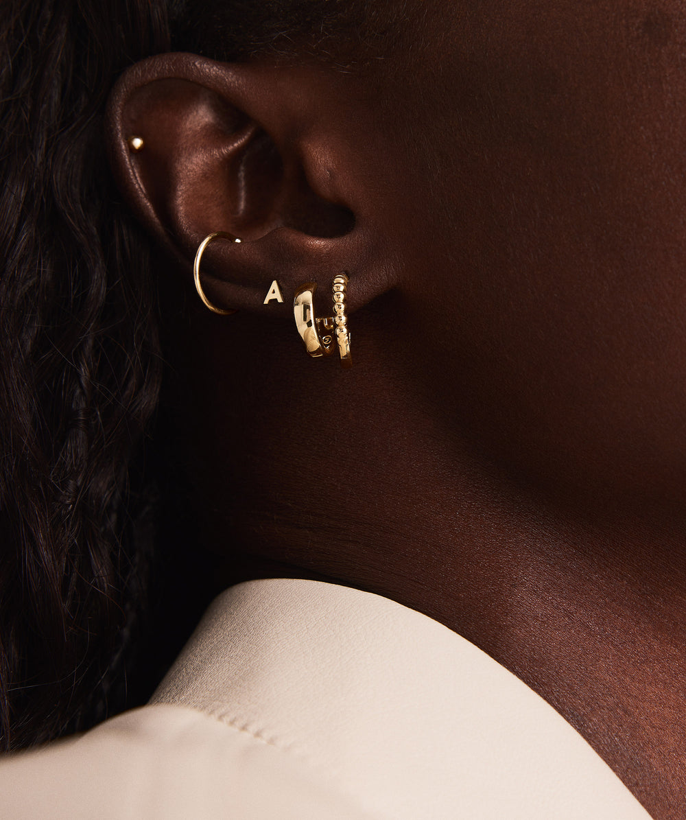 Letter Stud – on model
