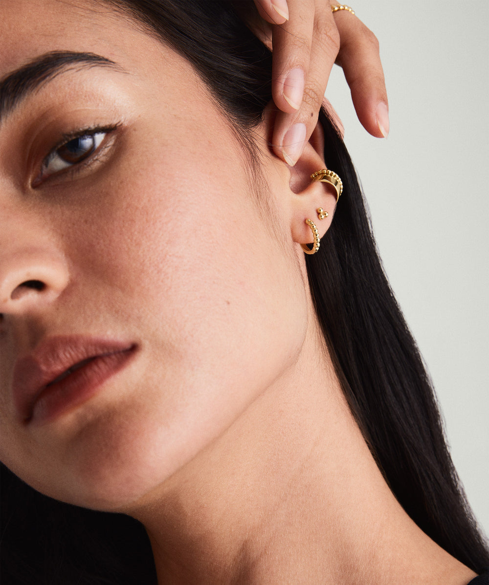 Beaded Hoops – on model