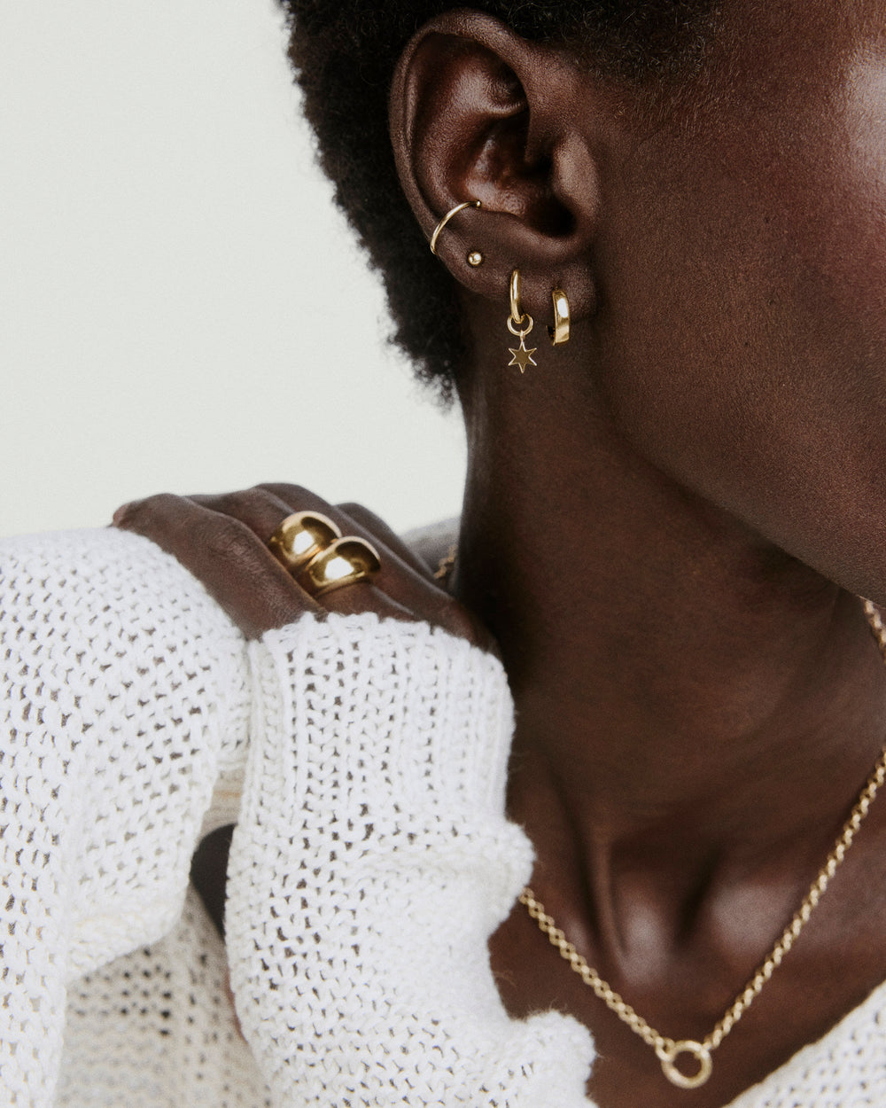 Bold Hoops – on model