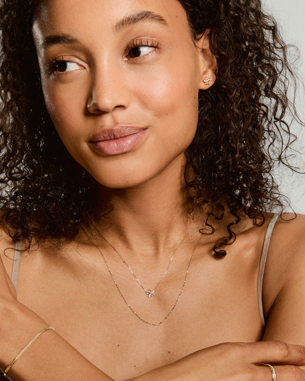 Elegant Fleurette Necklace – on model