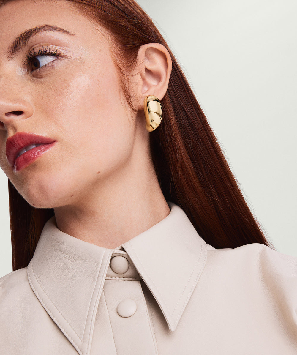 Mega Dome Earrings – on model