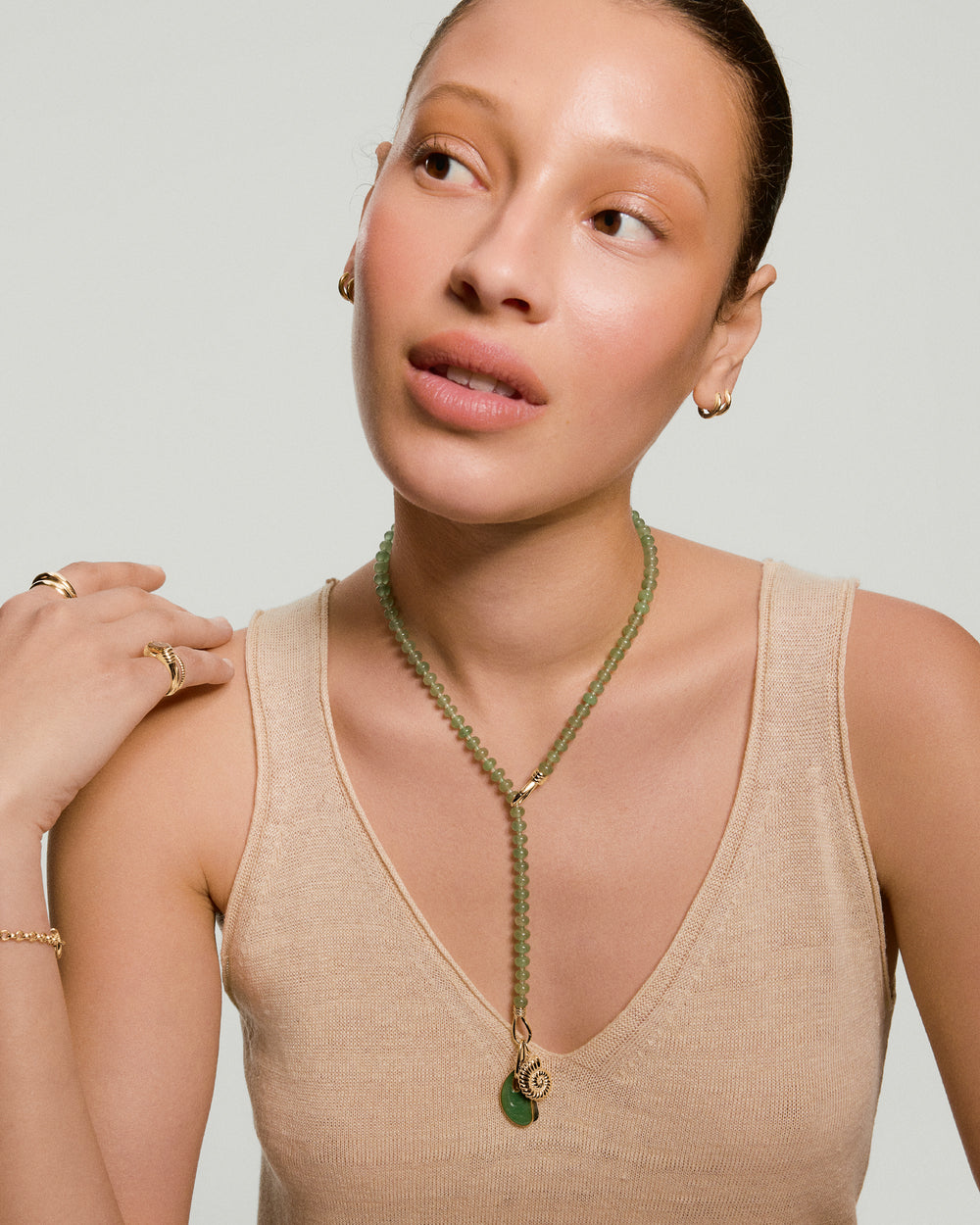 Timeless Isla Adjustable Lariat Necklae – on model