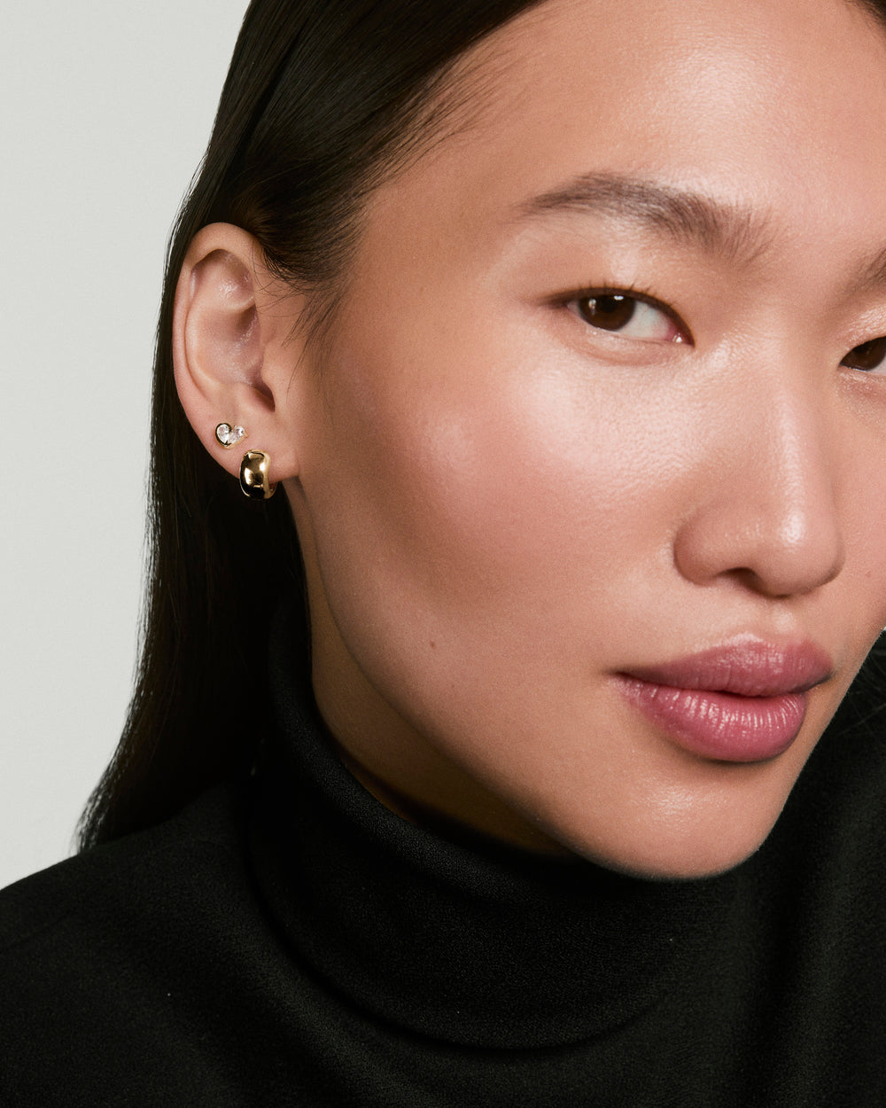 Two Of Hearts Studs – on model