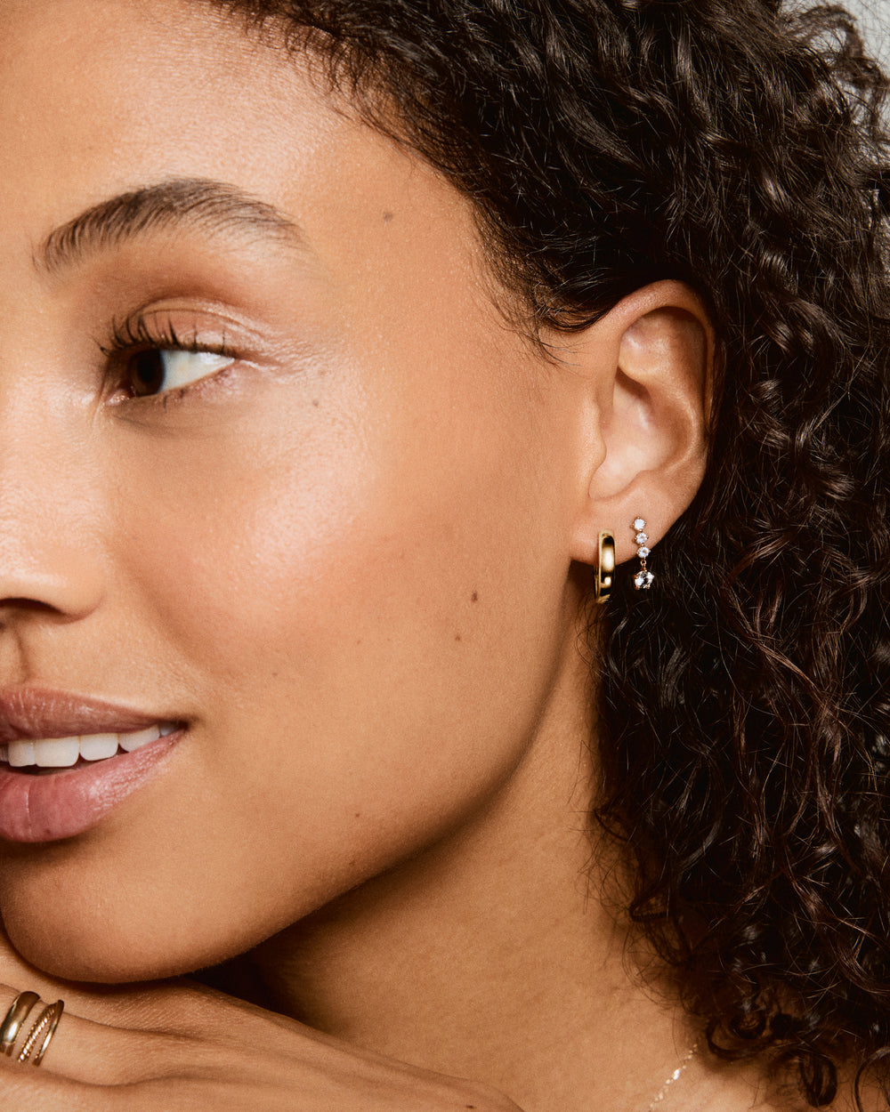 Simone Drop Earrings – on model
