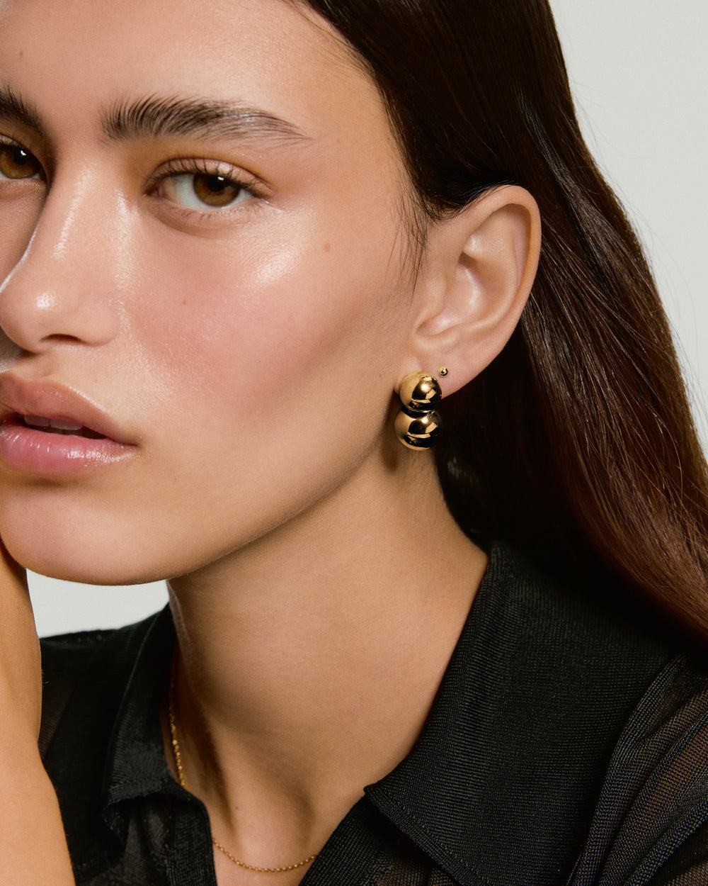 Gia Drop Earrings – on model