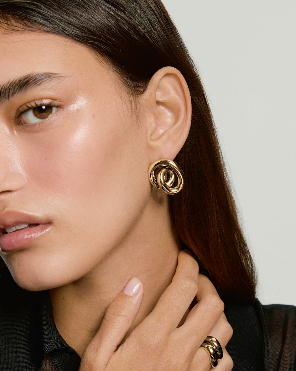 Lulu Loop Studs – on model