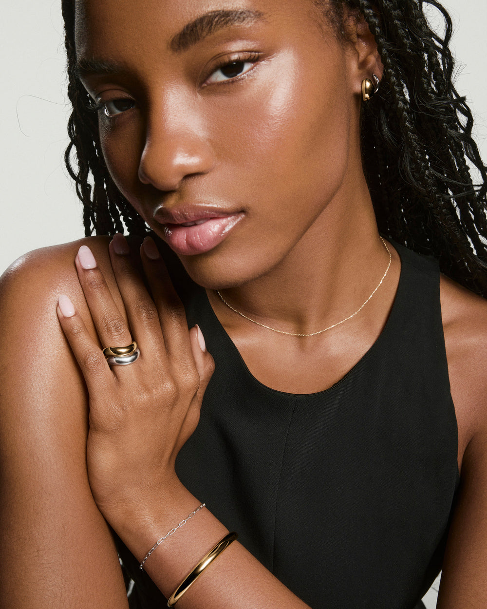 Delicate Boyfriend Bold Chain Bracelet – on model