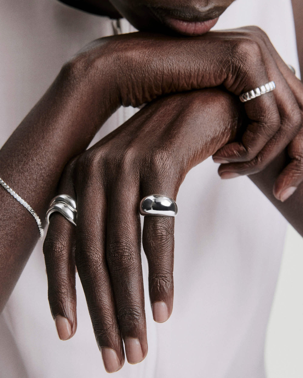 Polished Dôme Ring – on model