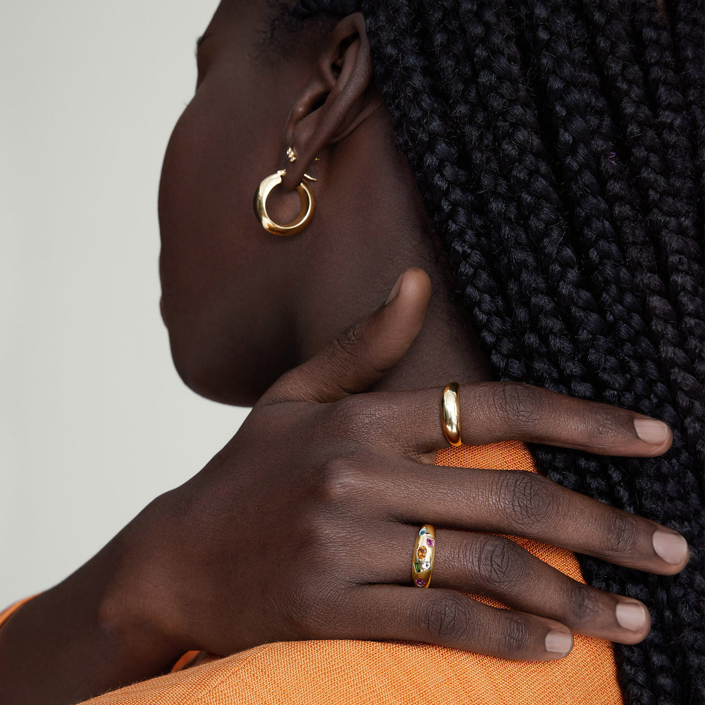 Polished Toronto Mosaic Dôme Ring – on model