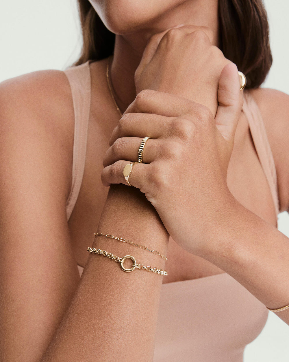 Timeless Bold Eternity Line Band – on model