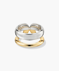 Polished Duet Mixed Ring